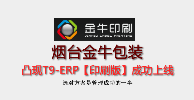 烟台金牛包装印刷成功上线凸现T9-ERP