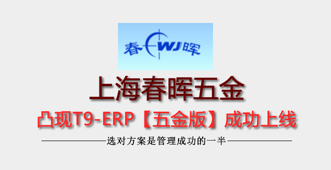 【6年老客户】上海春晖五金制品凸现T9-经典版升级