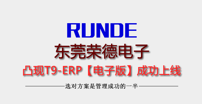 东莞荣德电子凸现ERP全面上线